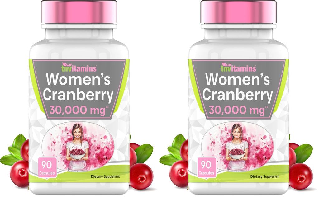 Cranberry Pills for Women - 30,000 mg, 90 Caps | Pack of 2 | UTI Support | Made in USA