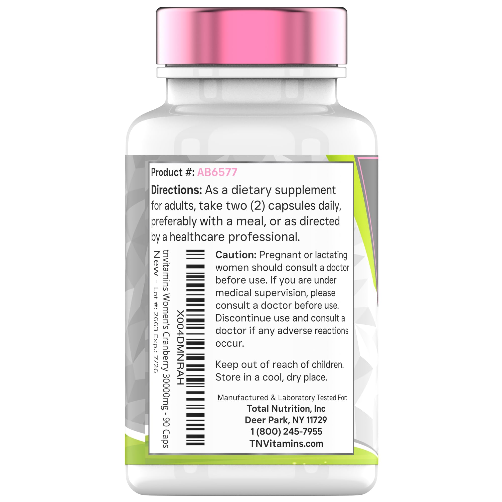 Cranberry Pills for Women - 30,000 mg, 90 Caps | Pack of 2 | UTI Support | Made in USA