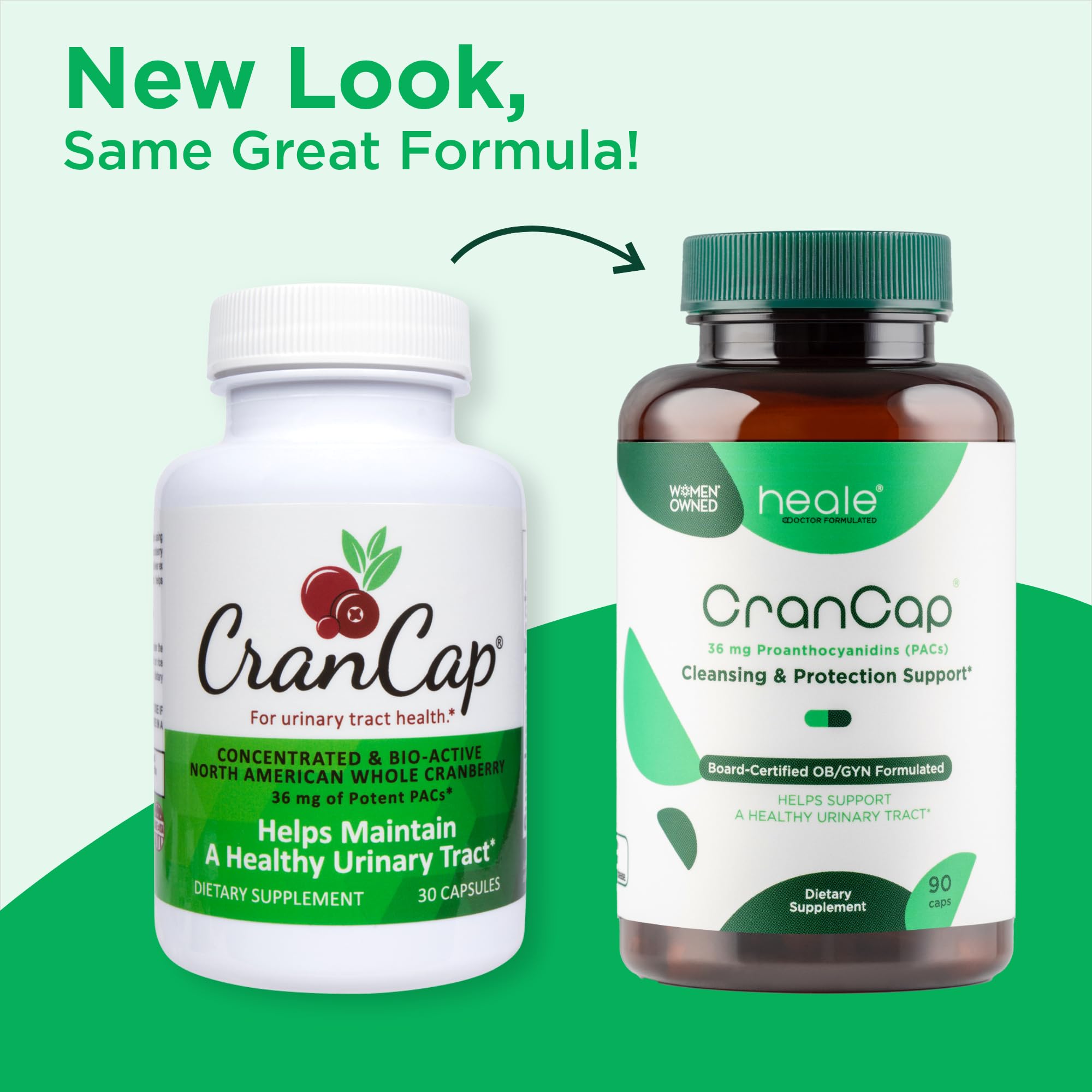 CranCap Cranberry Pills – 90 Count, 36 mg PACs, UTI Support, Vegan & Non-GMO