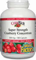 Natural Factors CranRich Cranberry Concentrate – Antioxidant & Urinary Tract Health (180 Capsules)