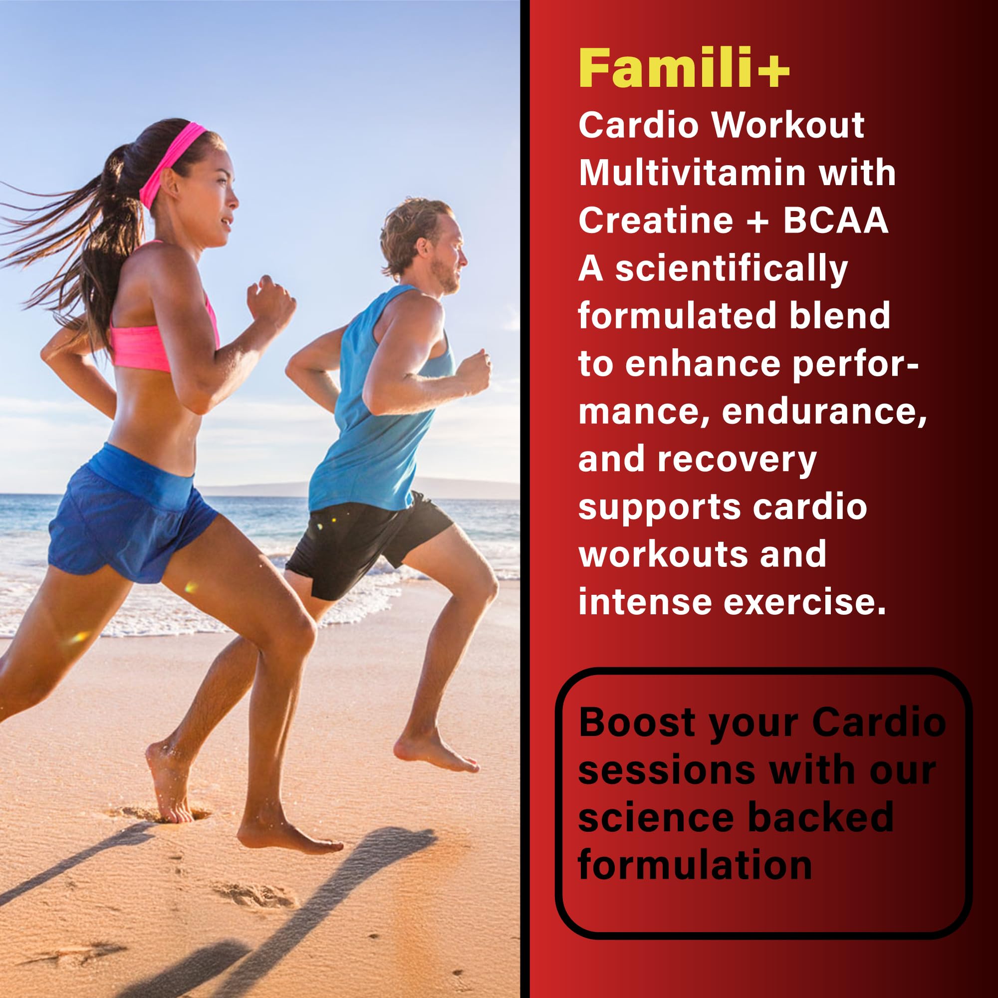 Multivitamin with Creatine & BCAA for Cardio & Recovery | Heart & Muscle Protect