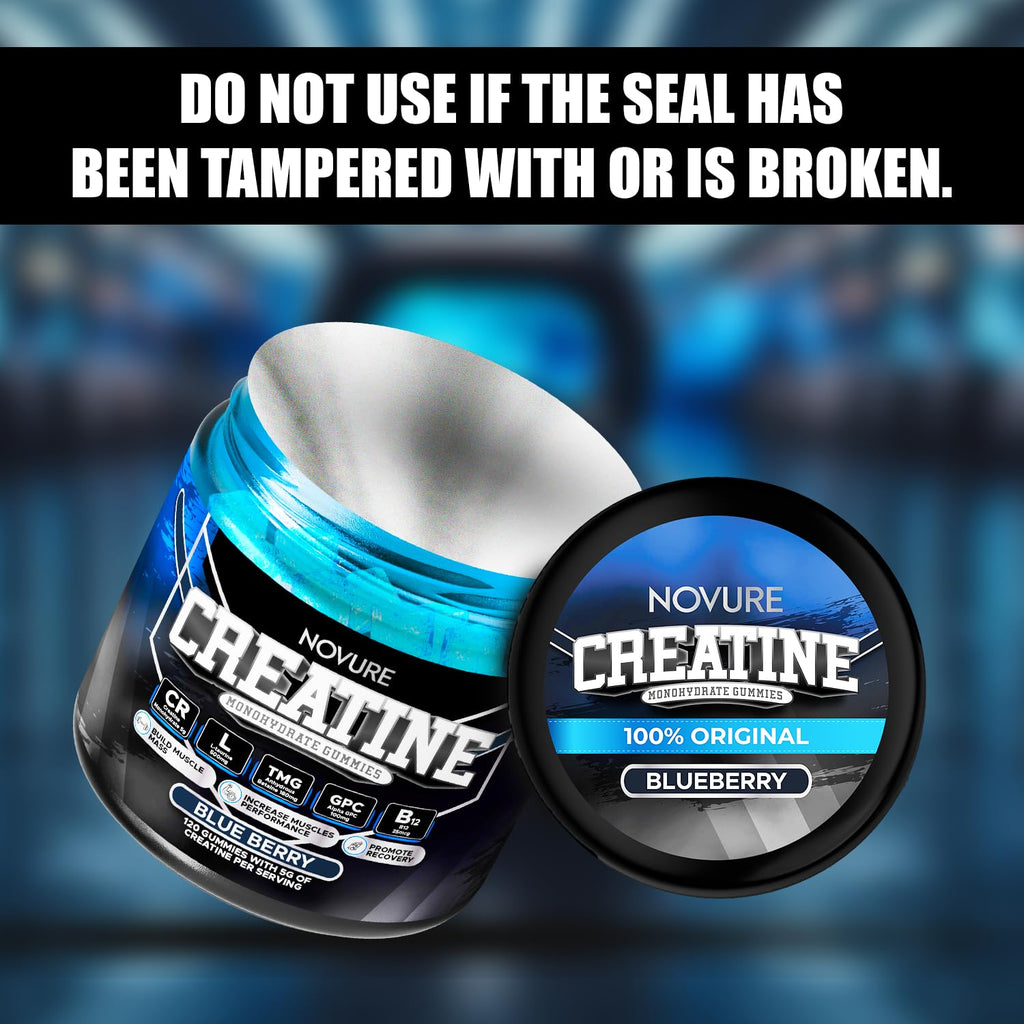 Creatine Monohydrate Gummies 5000mg – Vegan, Sugar-Free, Made in USA | 120 Gummies (30 Servings)