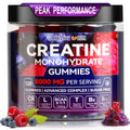 Swing Arm Creatine Monohydrate Gummies – 8000 mg/serving, 120 Vegan Sugar-Free (Raspberry & Blueberry)