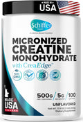 Creatine Monohydrate Powder 500g – 100 Servings, Unflavored (5g/serving) – Pure Micronized Creatine