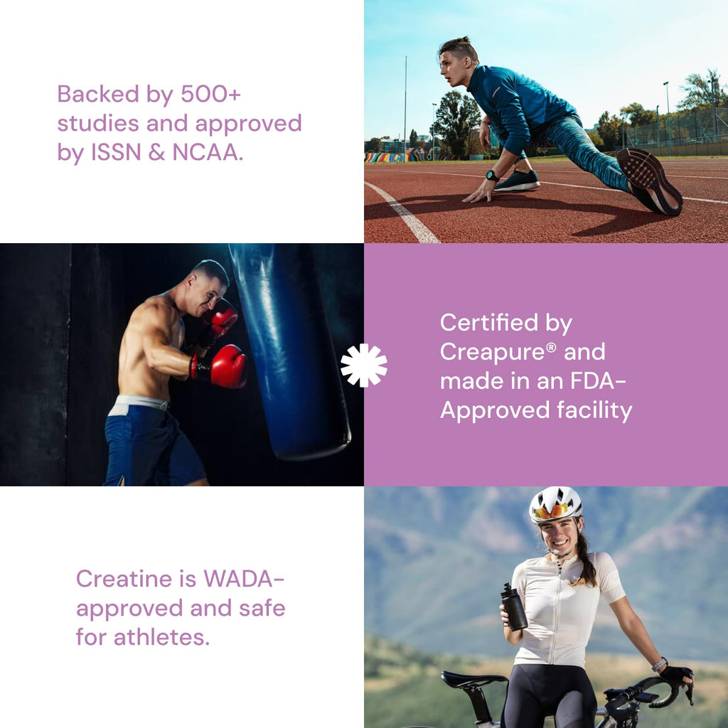 Create Single-Serve Creatine Monohydrate Powder – 5g Creapure Creatine, Sugar-Free, Vegan | Mixed Berry | 30 Portable Packets