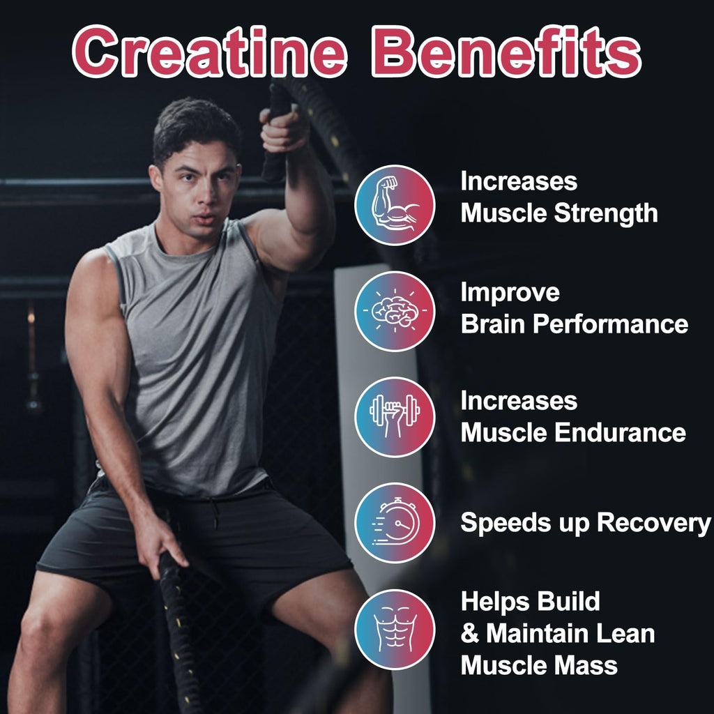 2 Pack Creatine Monohydrate Gummies – 5000mg per Serving | Sugar Free
