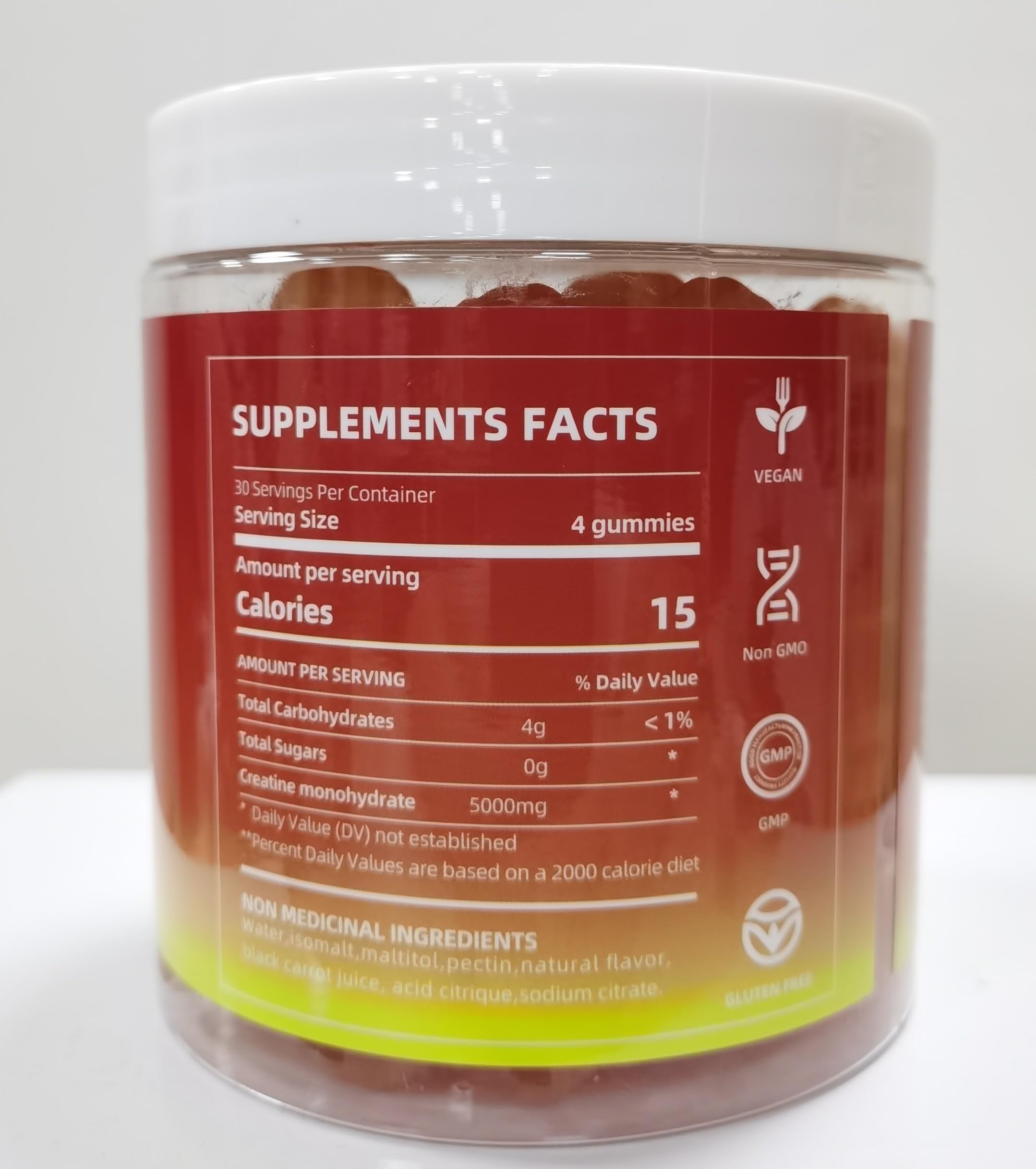 Creatine Monohydrate Gummies 5000mg – 120 Count for Muscle Growth & Recovery