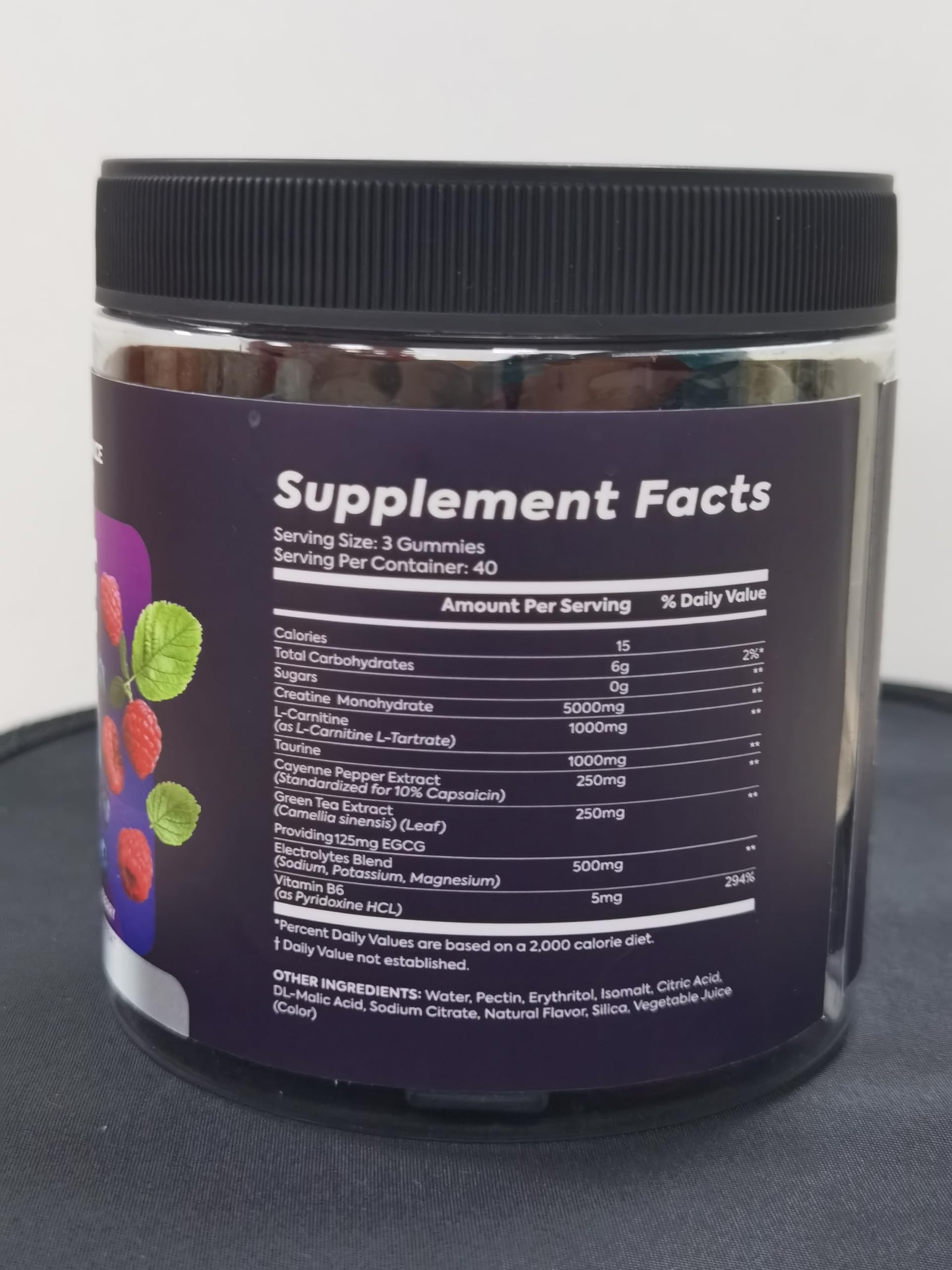 Creatine Monohydrate Gummies Complex 8000mg – 120ct | Men & Women, Pre-Workout