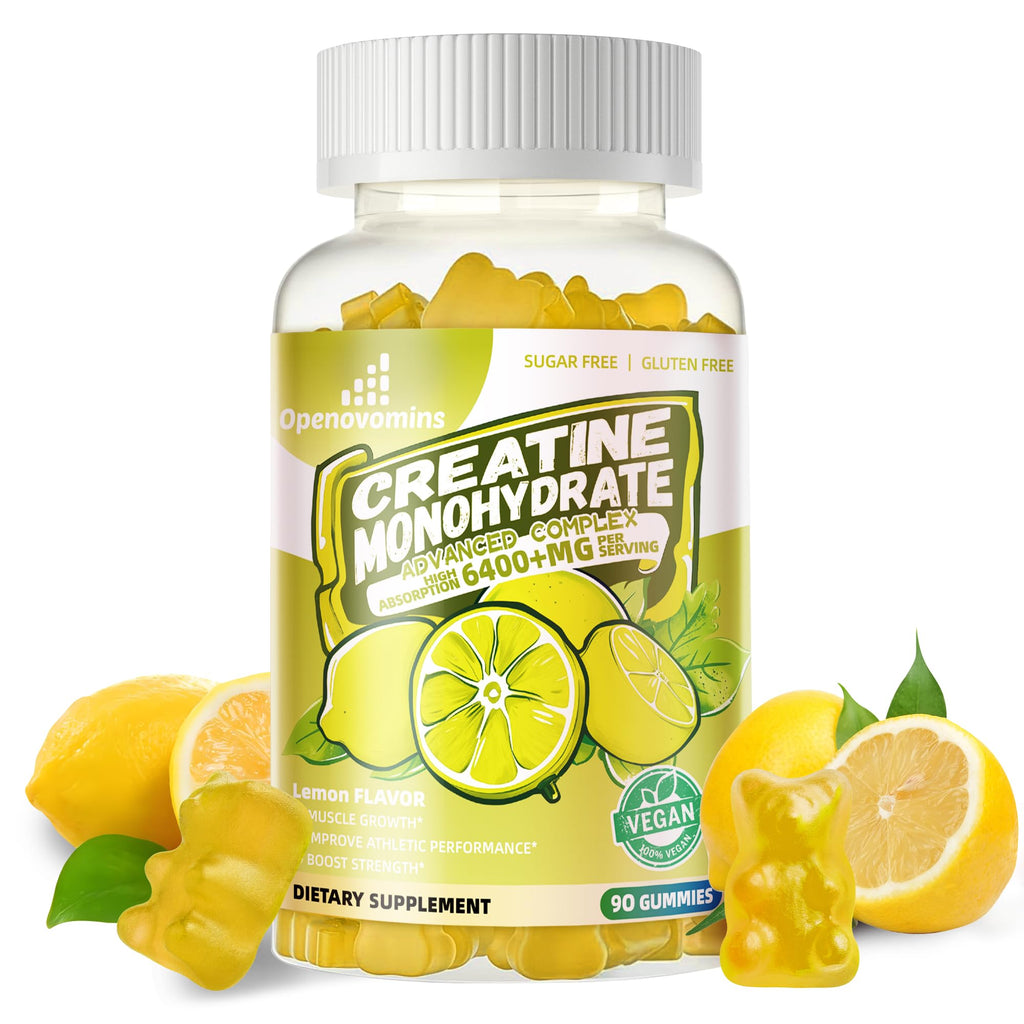 Creatine Monohydrate Gummies Complex – Men & Women, Sugar Free Chewable (90 Gummies)