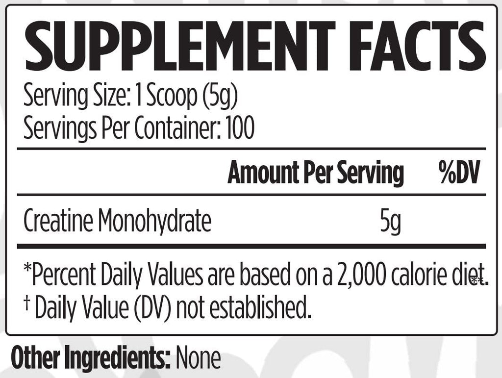 VMI Sports Creatine Monohydrate Powder – 5 g per Serving, 100 Servings, Unflavored