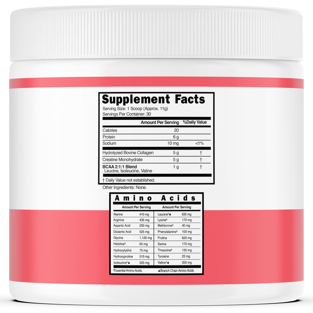 Creatine for Women | Creatine Monohydrate Powder with Collagen & BCAA – 30 Servings | Non-GMO, Gluten Free, USA Made