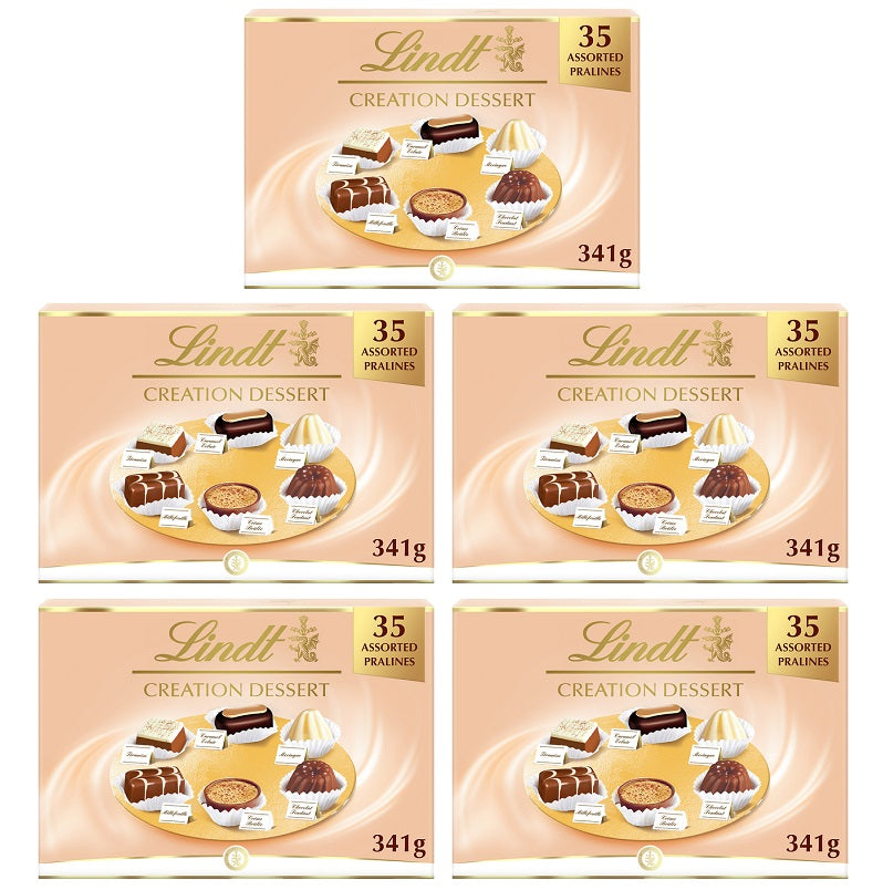5 x Lindt Creation Deserts Assortment Box Chocolates  - 341GM