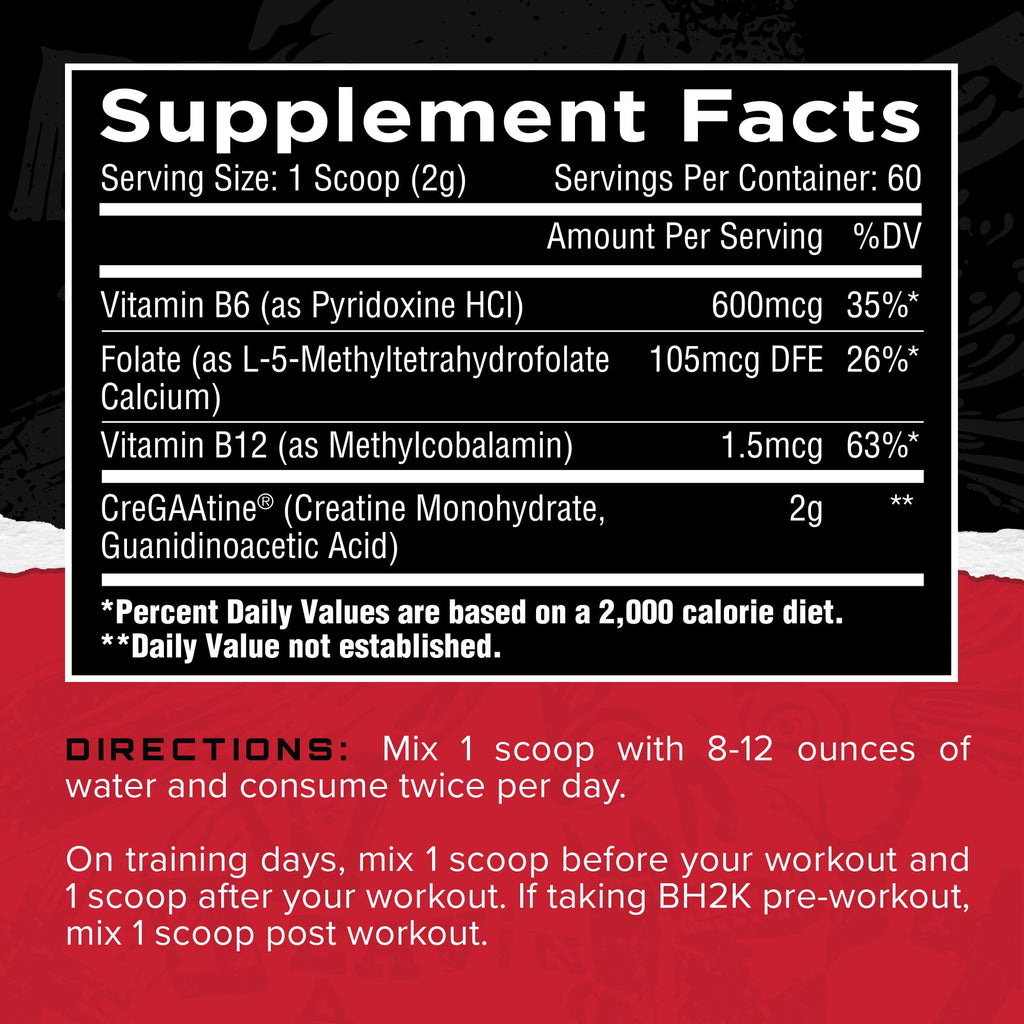 CreGAAtine Optimized Creatine Monohydrate + GAA | Muscle Build, Strength & Recovery | 60 Servings (Unflavored)
