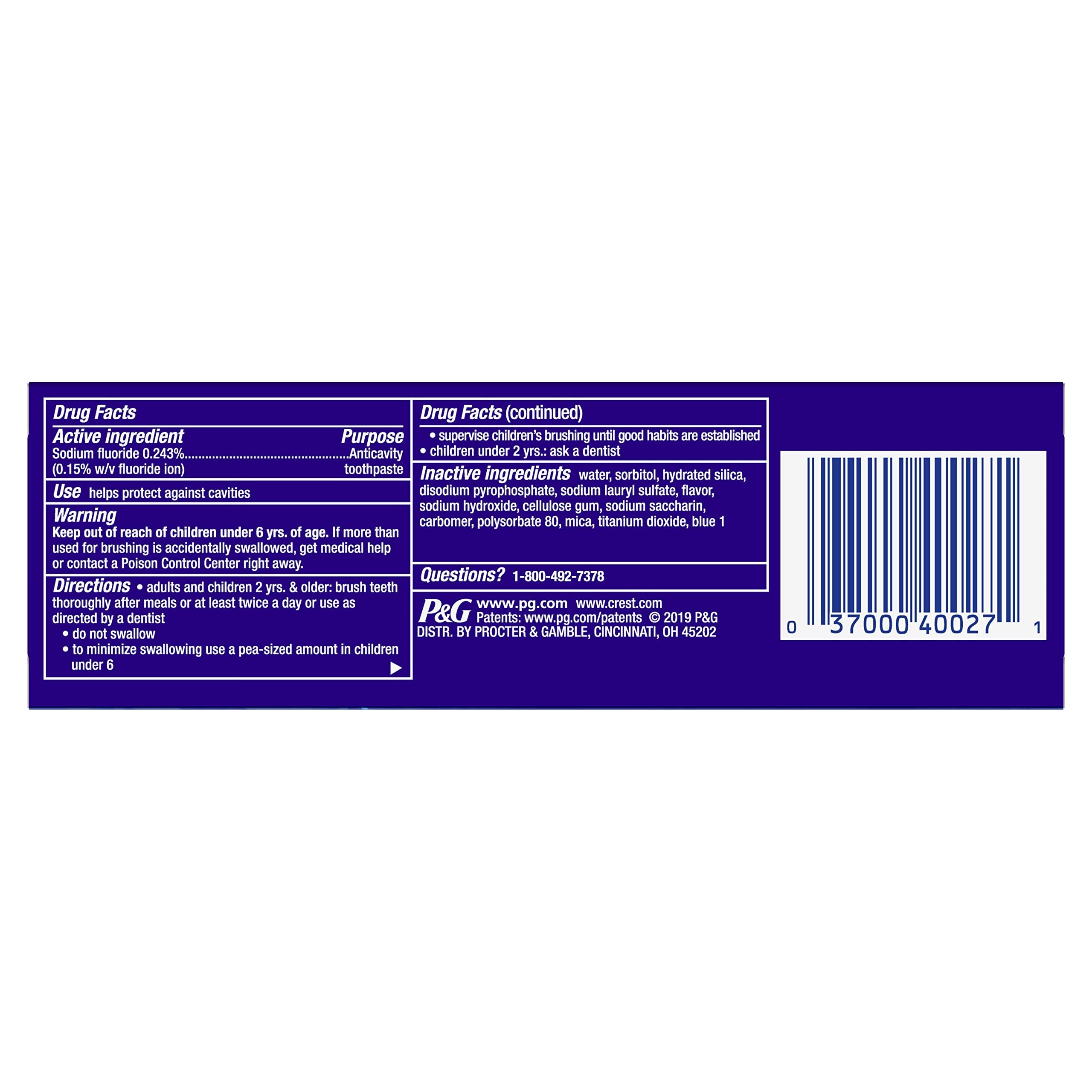 Crest 3D White Arctic Fresh Whitening Toothpaste – 3.0 oz