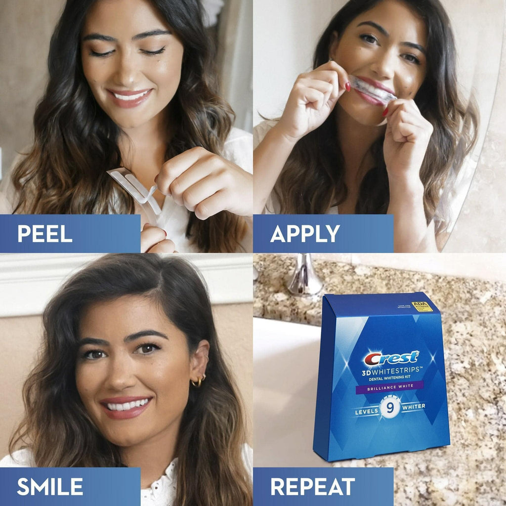 Crest 3D Whitestrips Brilliance White – 32 Strips (16 Treatments, Upper & Lower)