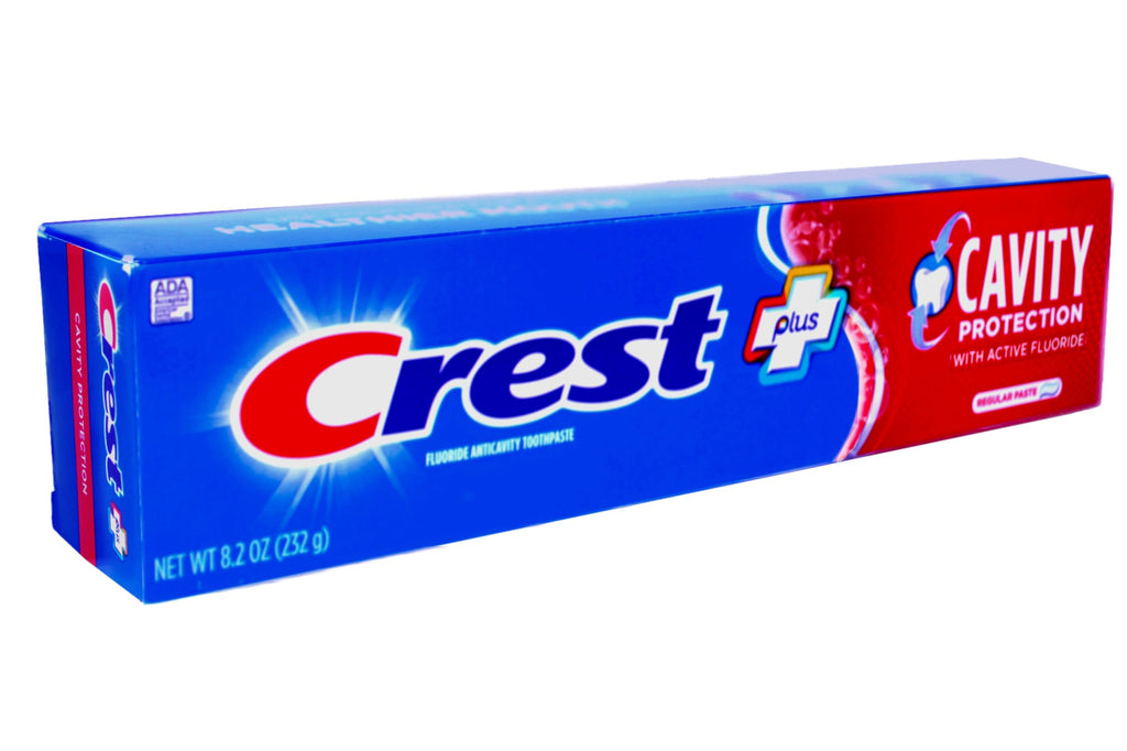 Crest Fluoride Toothpaste 8.2 oz - Cavity Protection, Bulk 8 Pack