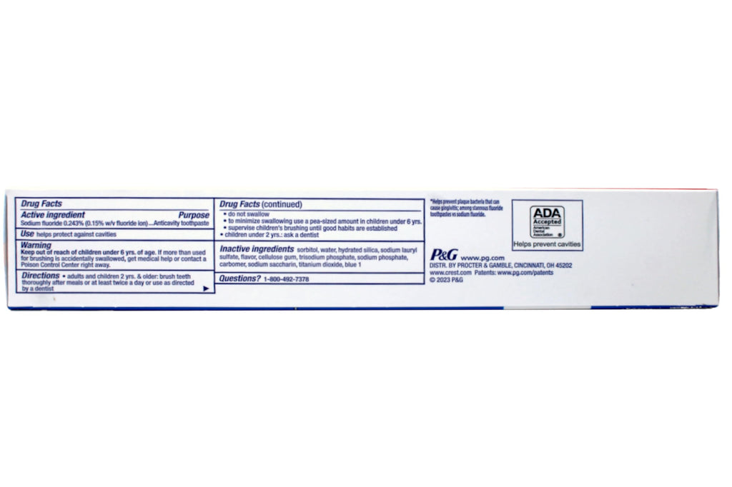 Crest Fluoride Toothpaste 8.2 oz - Cavity Protection, Bulk 8 Pack