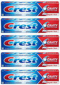 Crest Fluoride Anticavity Toothpaste - Regular Paste, 8.2 oz, Pack of 5