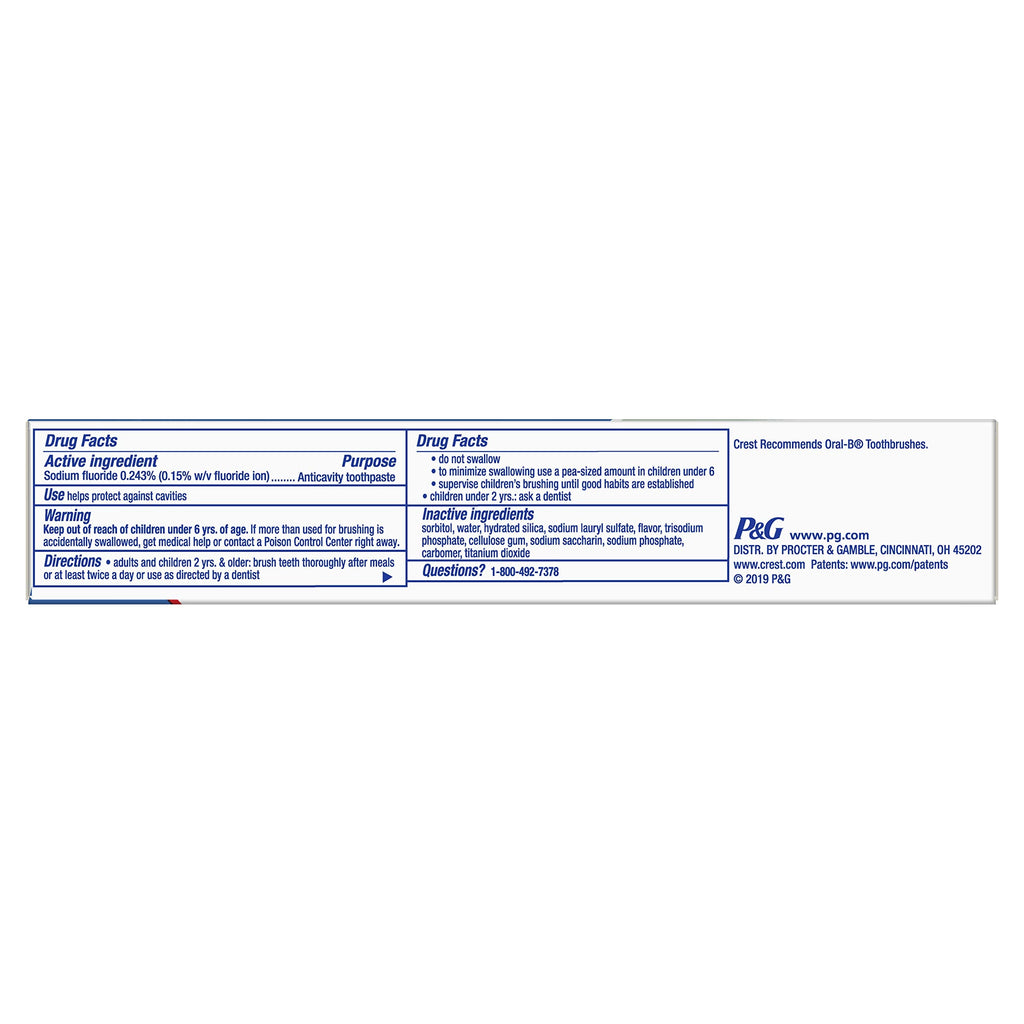 Crest Fresh & White Toothpaste | Peppermint Gleem Paste 2.4 oz