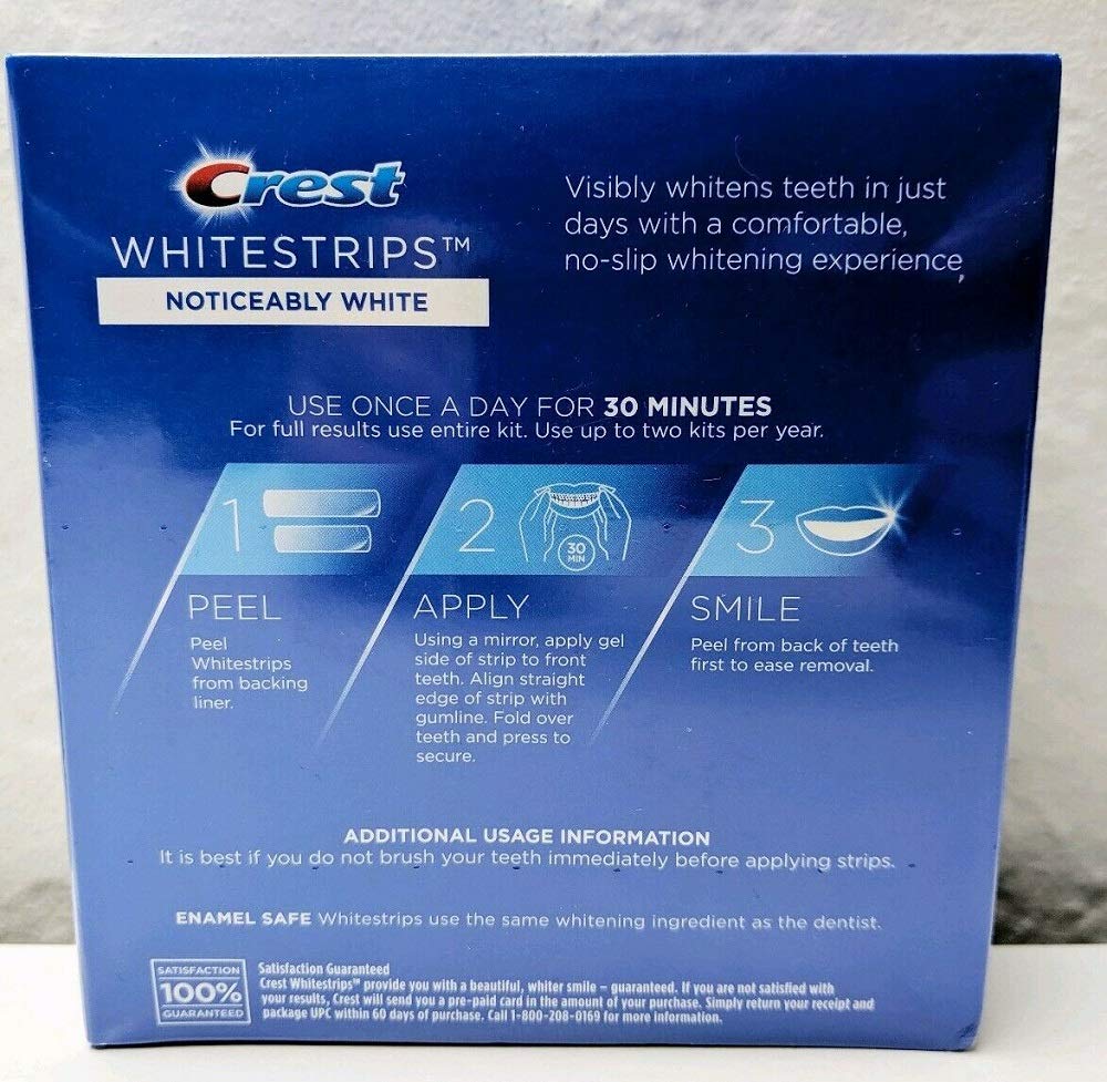 Crest Noticeably White Whitestrips – 20 Strips, 10 Treatments