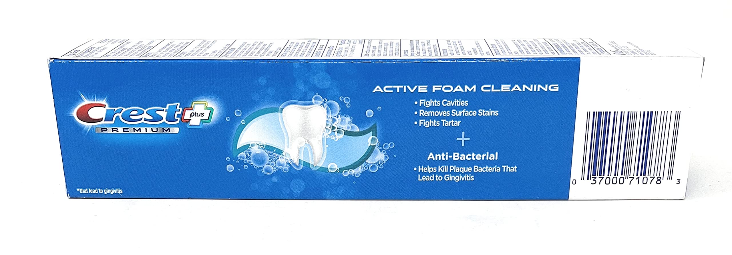 Crest Premium Plus Anti-Bacterial Toothpaste – Smooth Peppermint, 7.0 oz, Pack of 3