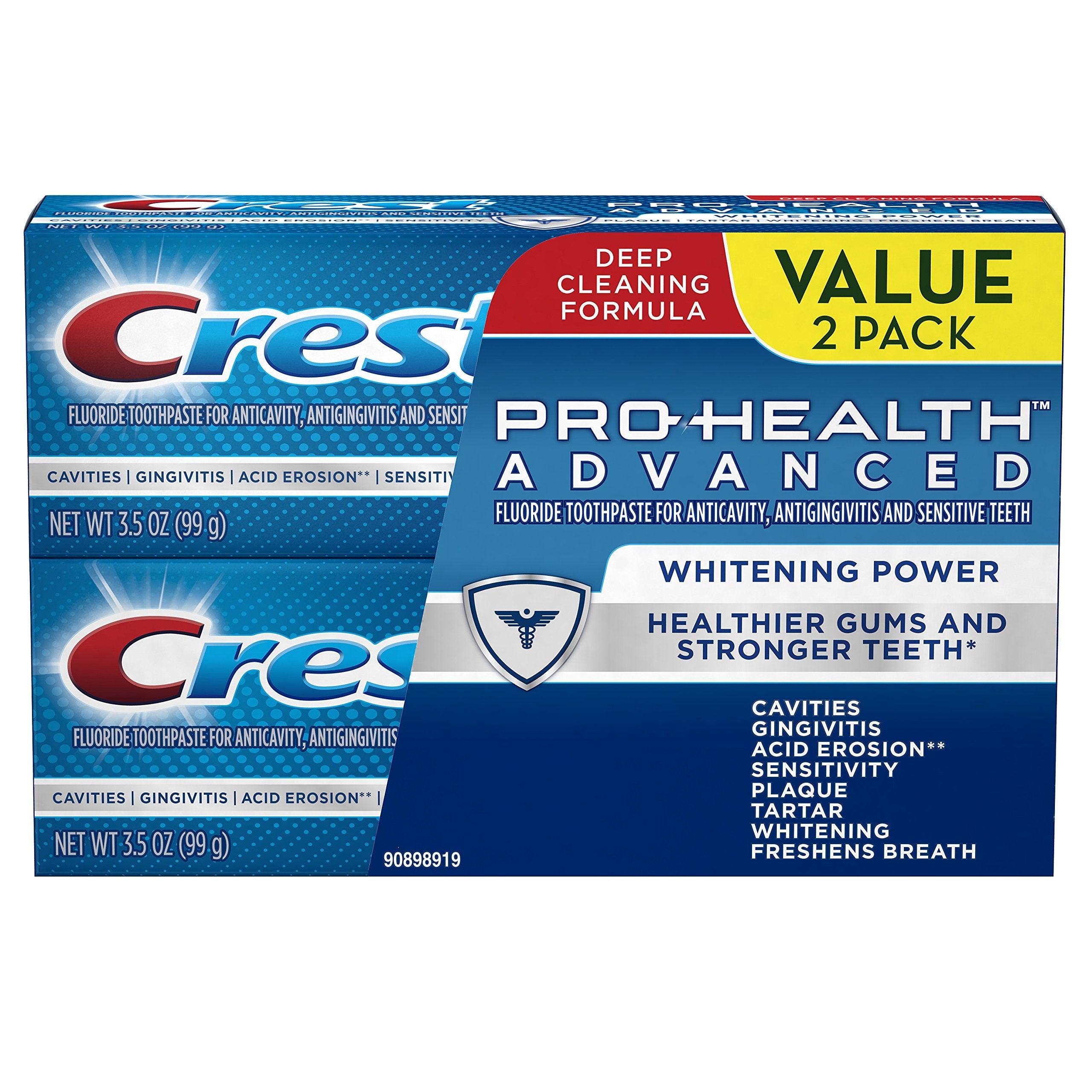 Crest Pro-Health Advanced Whitening Toothpaste Twin Pack | Stronger Teeth & Healthier Gums