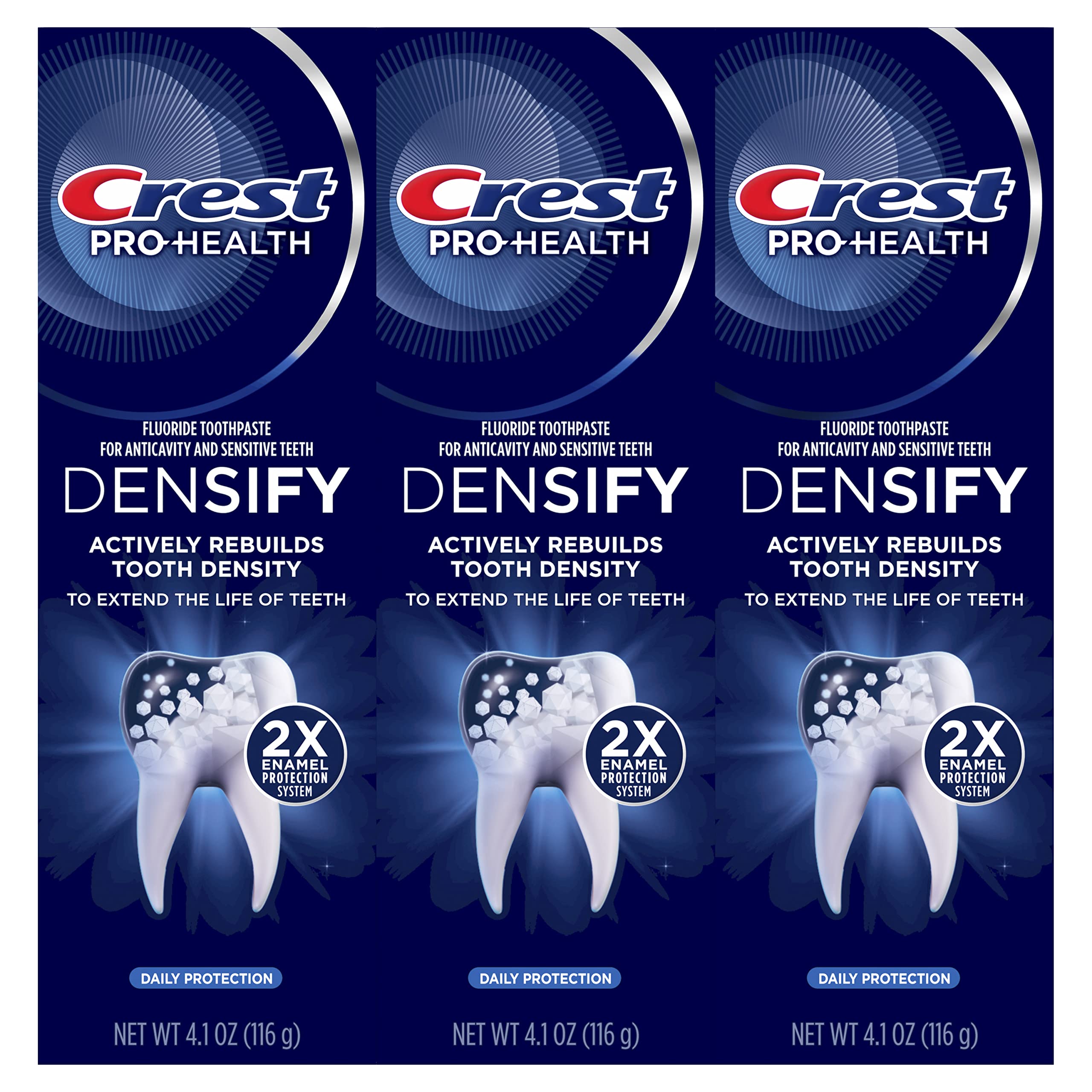 Crest Pro-Health Densify Toothpaste 3-Pack, 4.1oz - Anticavity & Sensitive Teeth