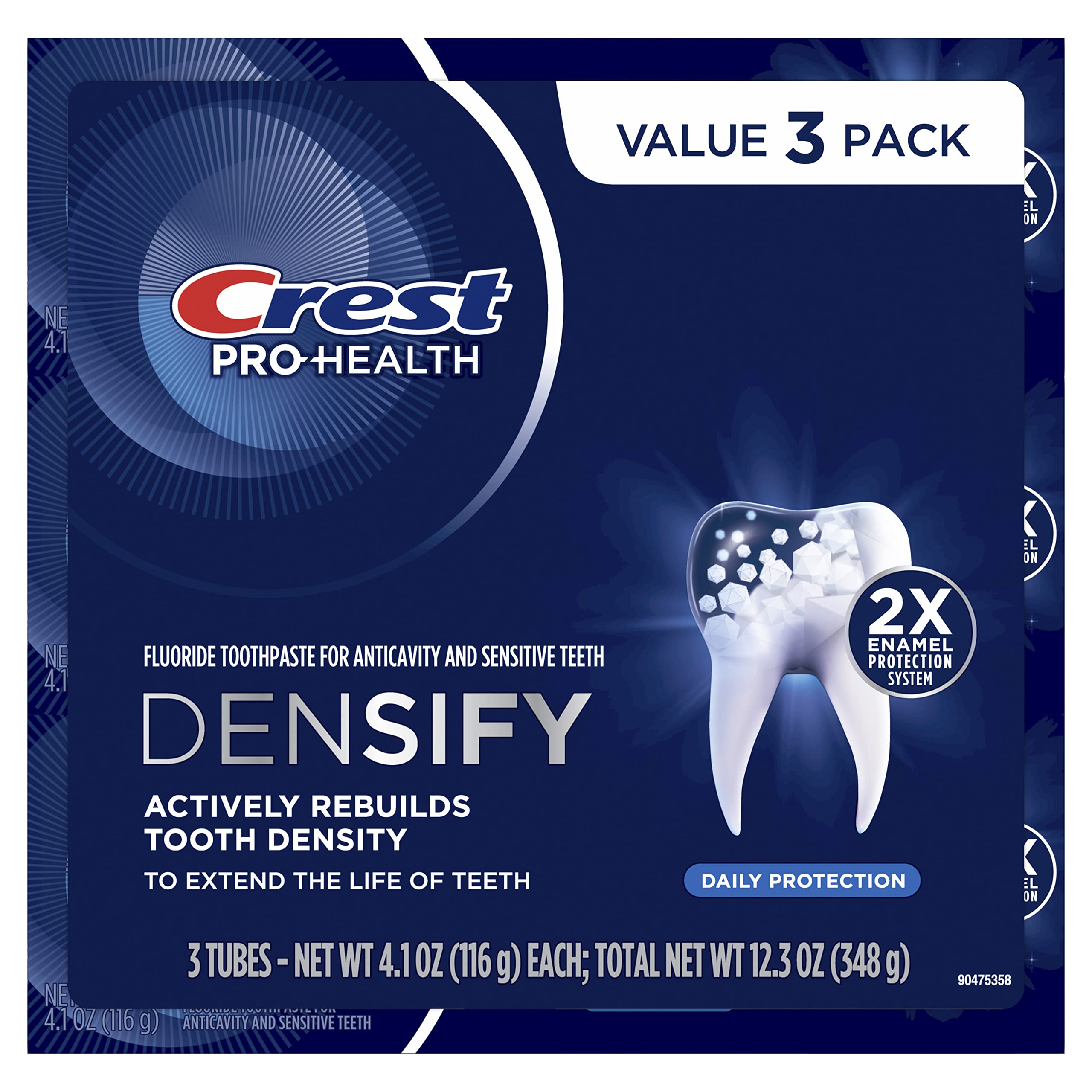 Crest Pro-Health Densify Toothpaste 3-Pack, 4.1oz - Anticavity & Sensitive Teeth