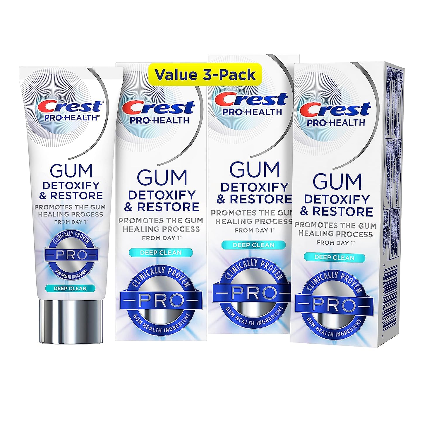 Crest Pro-Health Gum Detoxify & Restore Toothpaste – Deep Clean 3.5 oz (3-Pack)
