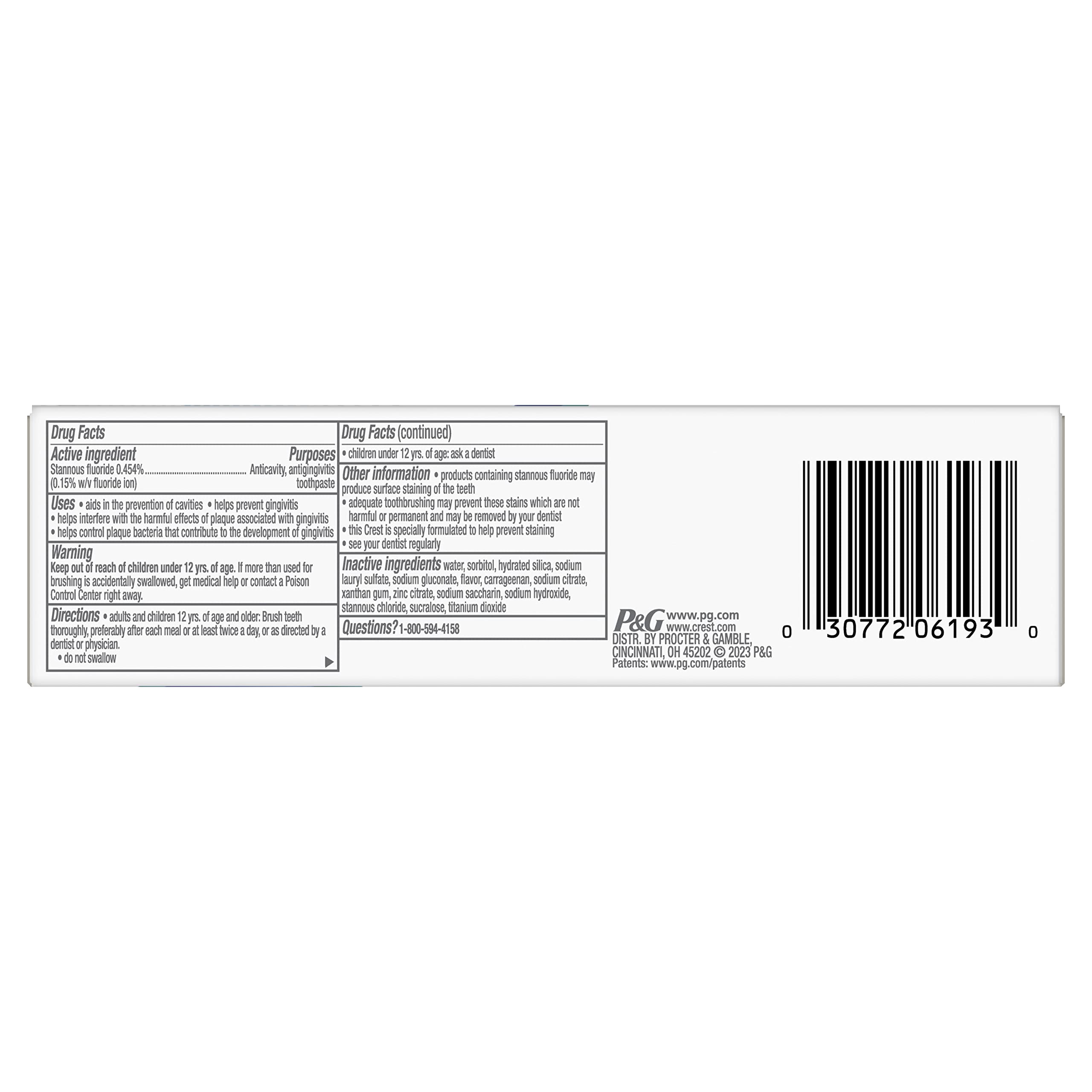 Crest Pro-Health Gum Detoxify Toothpaste – Gentle Whitening 3.7 oz