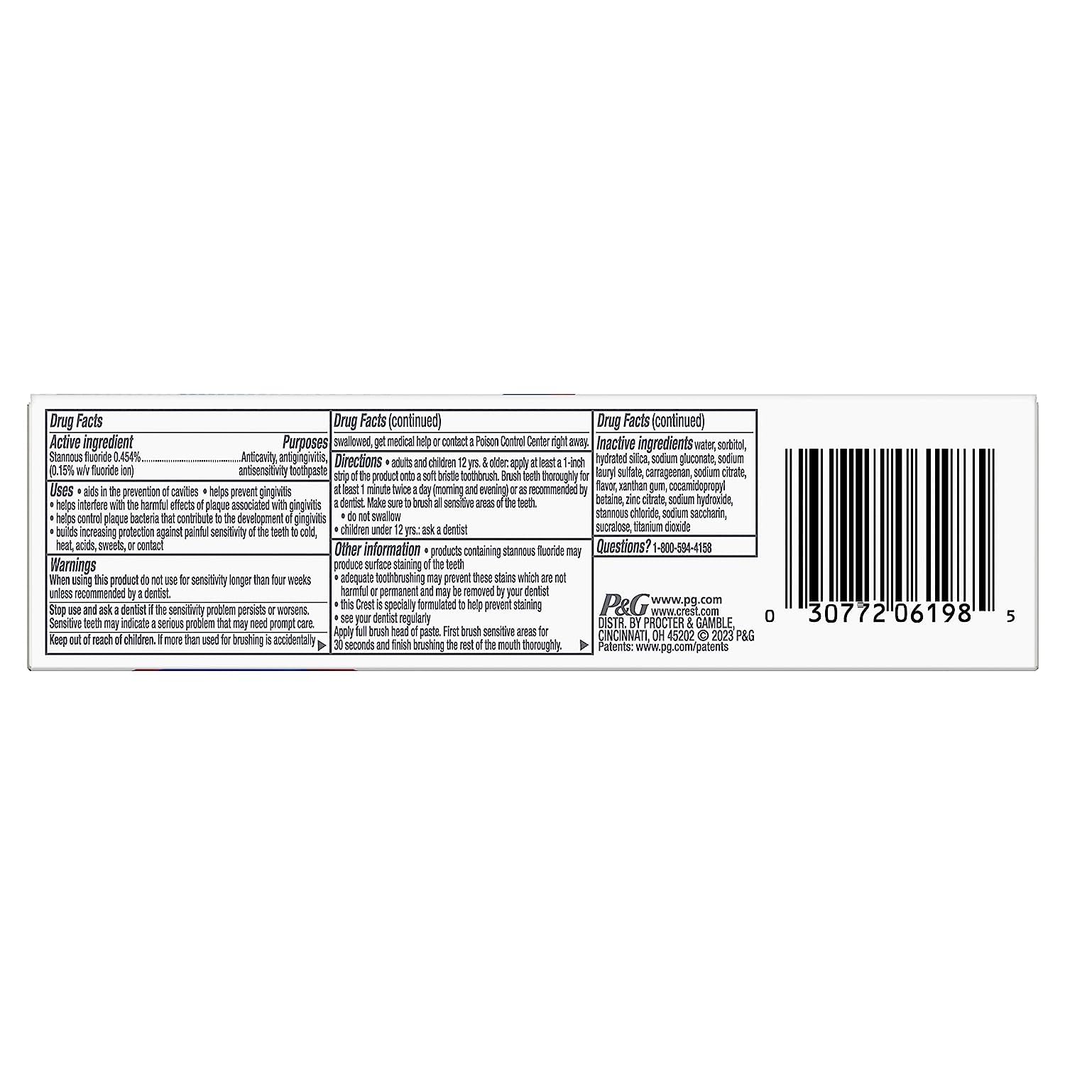 Crest Pro-Health Gum & Sensitivity Toothpaste - All Day Protection, 3.7 oz