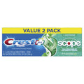 Crest + Scope Complete Whitening Toothpaste, Minty Fresh – 2-Pack 5.4 oz