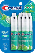 Crest Scope Mint Breath Mist 4-Pack – 0.24 oz (7 mL) Each – Made in FDA-Audited USA Facility