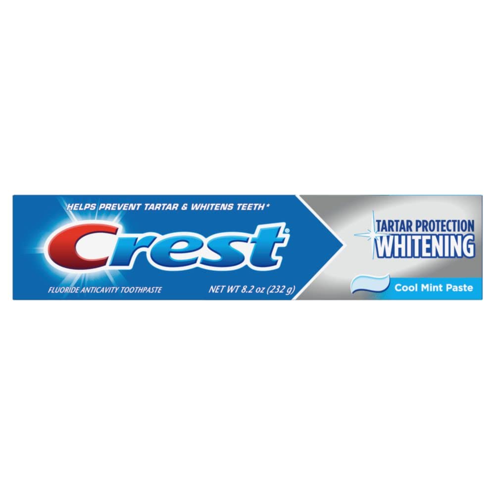 Crest Tartar Protection Whitening Cool Mint Toothpaste 8.2 Oz Pack of 4