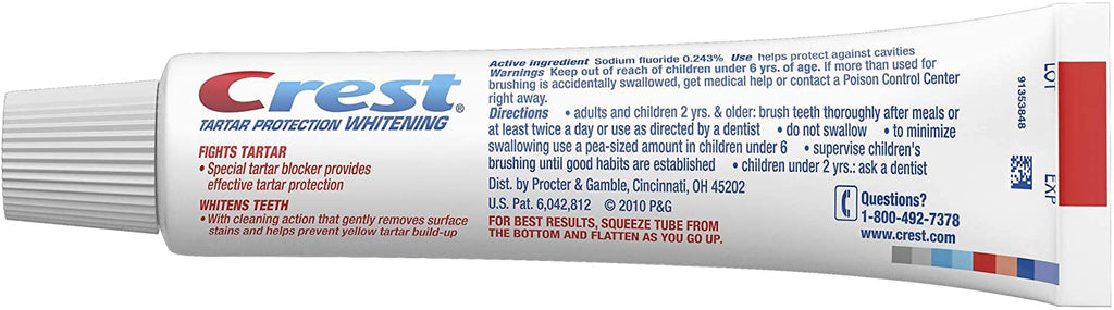Crest Tartar Protection Whitening Cool Mint Toothpaste 8.2 oz (Pack of 4)