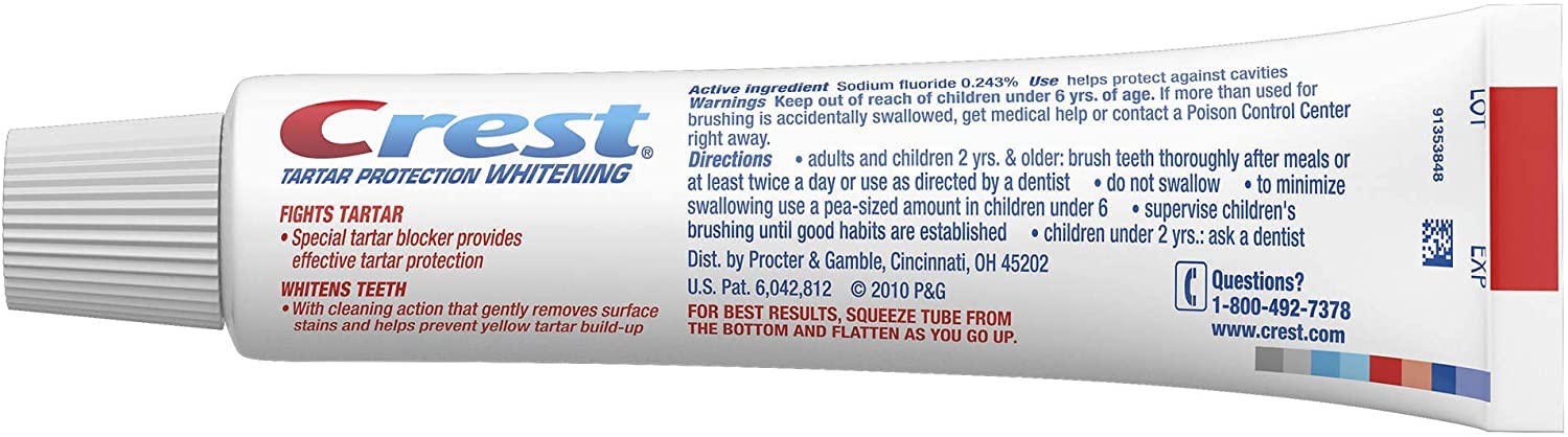 Crest Tartar Protection Whitening Cool Mint Toothpaste 8.2 oz (Pack of 4)