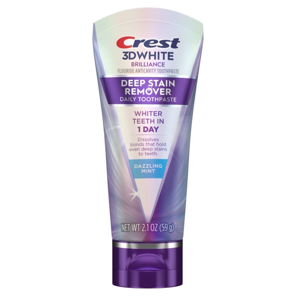 Crest 3DWhite Brilliance Deep Stain Remover Dazzling Mint Toothpaste - 2.1oz