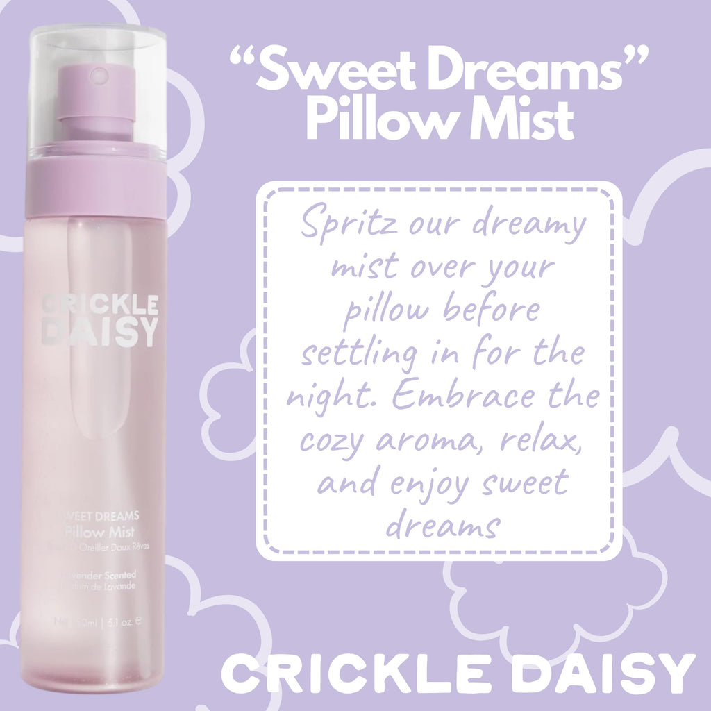 Crickle Daisy Sweet Dreams Lavender Pillow Mist – Calming Aromatherapy Linen & Fabric Spray, 150ml
