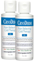 Bundle-2 Items: Cryoderm Cold Gel 4oz (Pack of 2) - Natural Massage Gel with MSM, Arnica & Eucalyptus
