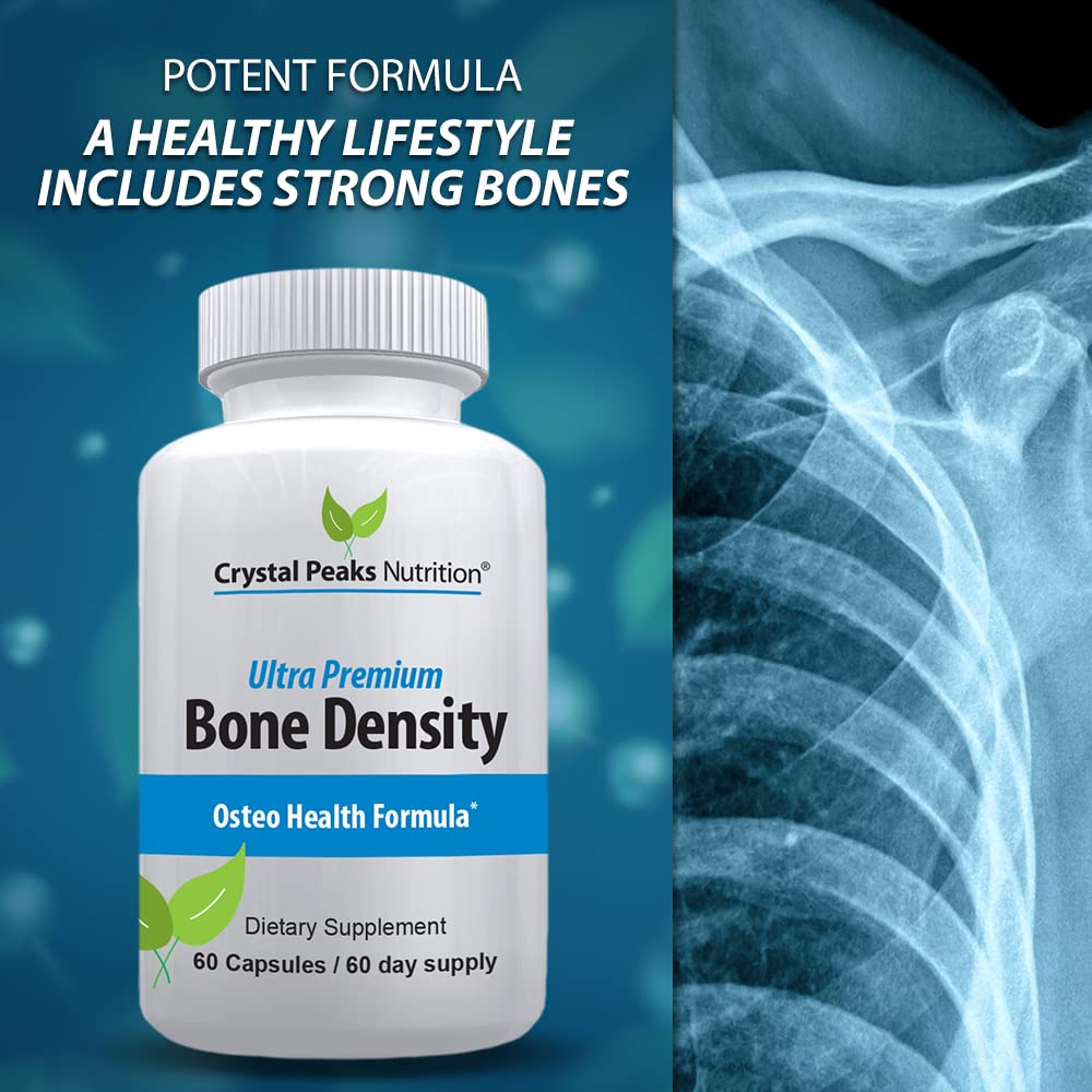 Crystal Peaks Nutrition Ultra Premium Bone Formula – Calcium, K2 & D3 (60 Capsules)