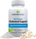 CRYSTAL PEAKS NUTRITION Cholesterol Supplement - All-Natural Ingredients for Normal Cholesterol Levels & Healthy Circulation | 60 Capsules