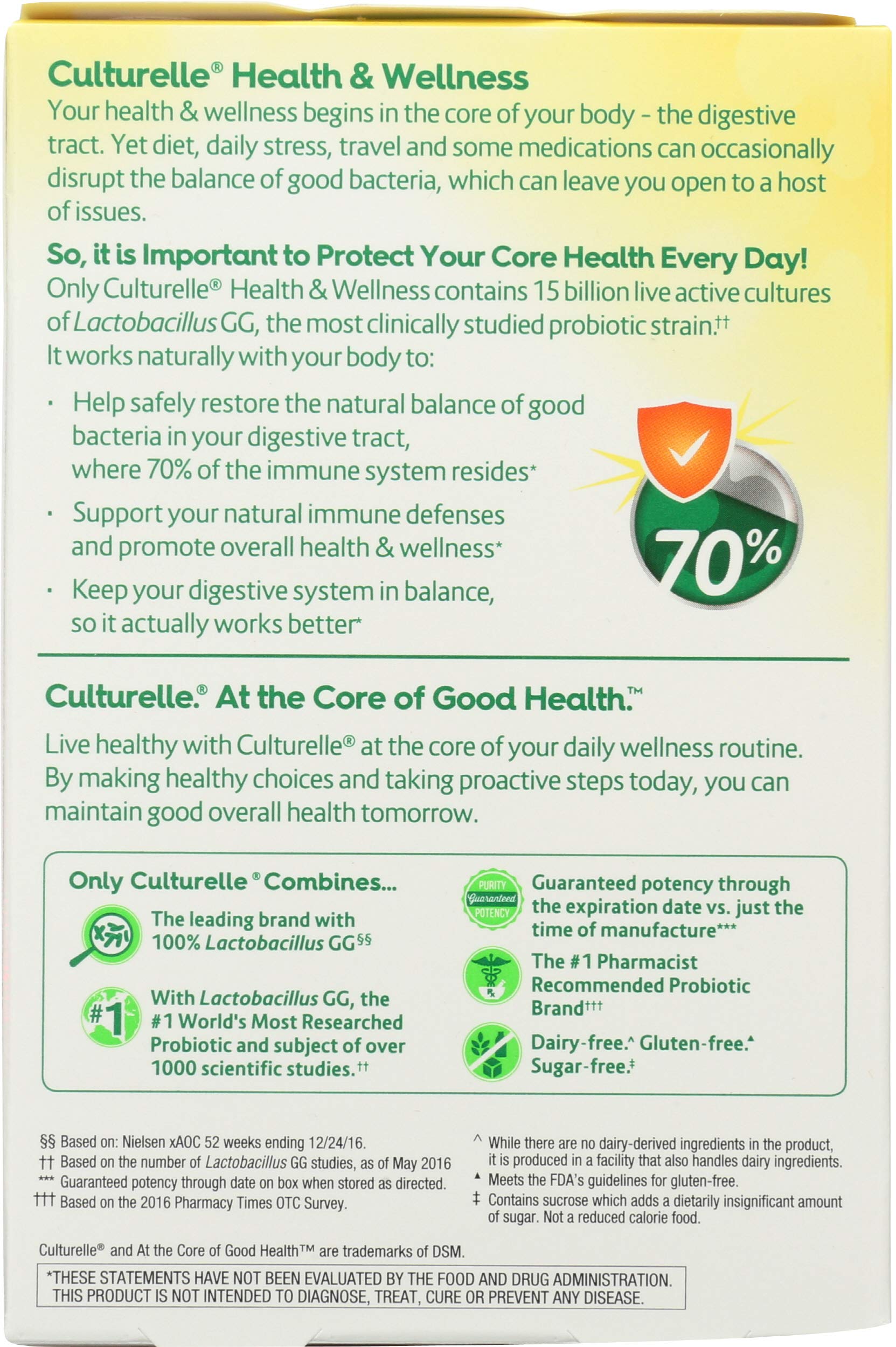 Culturelle Probiotic Vegetarian Capsules – Digestive Health (30 Count)