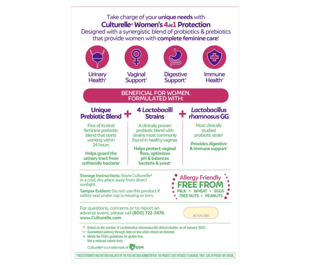 Culturelle Women’s Healthy Balance Probiotics – Digestive, Vaginal & Immune Health – 60 ct (2-Pack) – Non-GMO