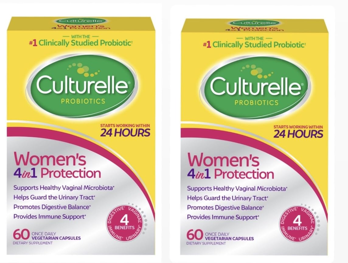 Culturelle Women’s Healthy Balance Probiotics – Digestive, Vaginal & Immune Health – 60 ct (2-Pack) – Non-GMO