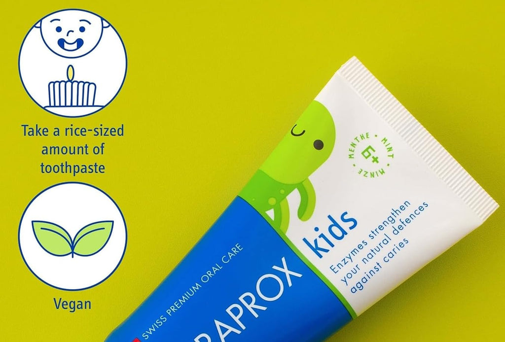 Curaprox Kids 1450 Mint Toothpaste | 60ml | 6+ years | SLS-Free, Triclosan-Free