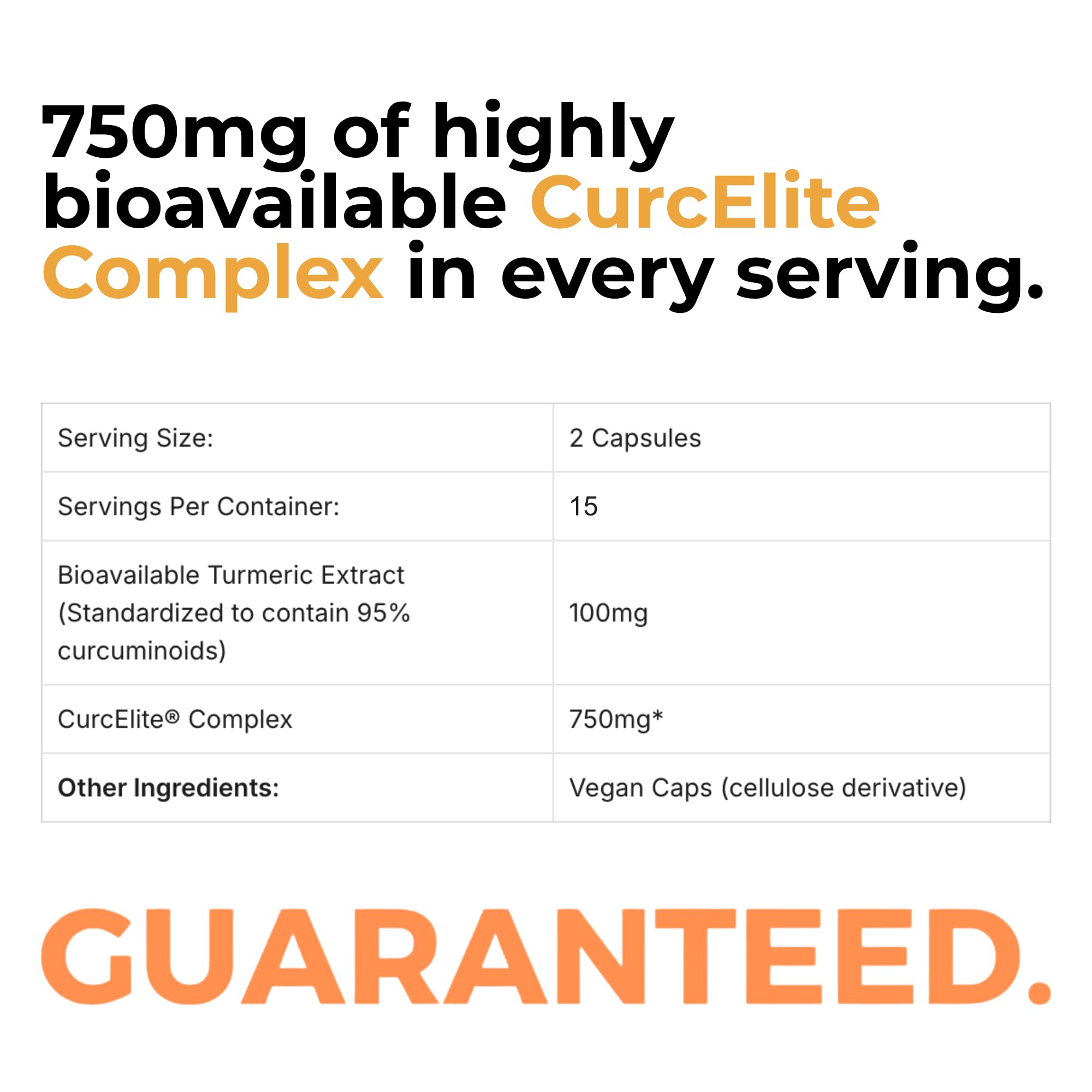 Mara Labs CurcElite Curcumin | 95% Curcuminoids | 30 Vegan Capsules