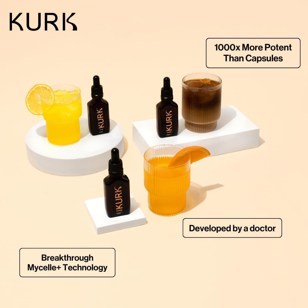 High Strength Liquid Curcumin Oil from Turmeric – 1 Fl Oz Orange | Advanced Absorption