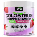 Cure24 Bovine Colostrum X3 Supplement Powder – 100% Grass-Fed, Probiotic & Prebiotic, Strawberry Flavor, Made in USA