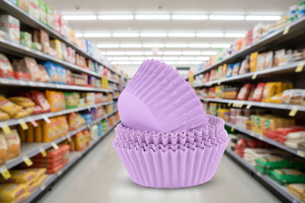 Pme Block Colour Cupcake Cases Purple  (Pack 60)