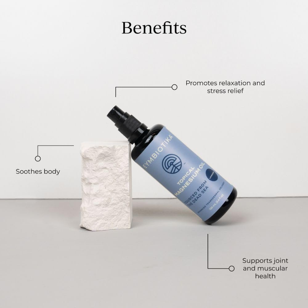 CYMBIOTIKA Topical Magnesium Oil Spray – USA Made for Muscle, Joint & Sleep Support